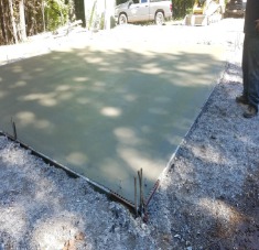 Install Gravel and Concrete Slab for Garage Located in Norway Maine